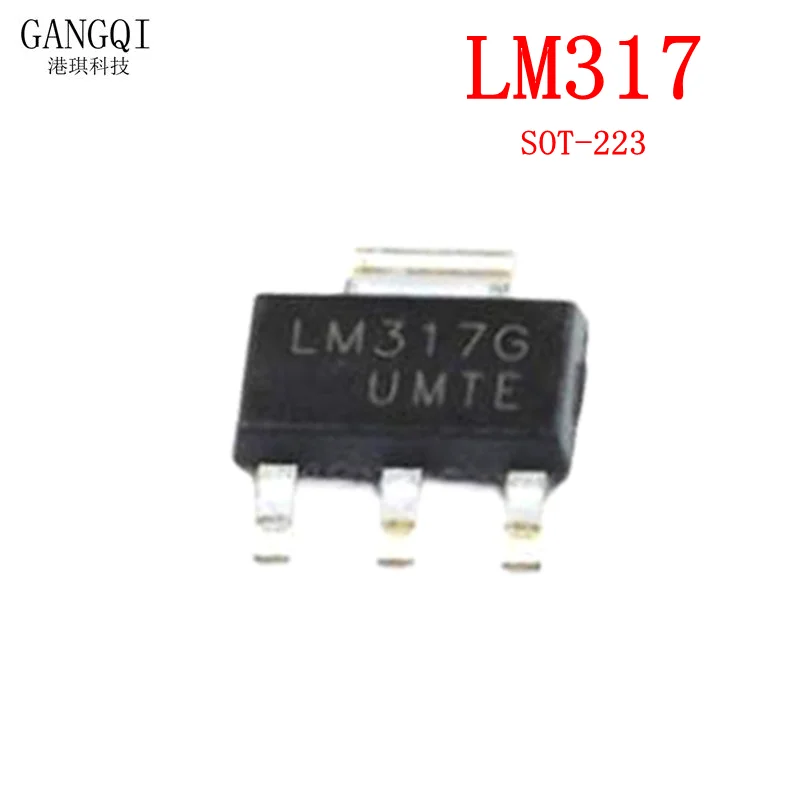10 個 LM317AEMPX LM317EMP LM317K LM317MSTT3G LM7805MPX SOT-223 317M N07A N00A チップ IC 新オリジナル