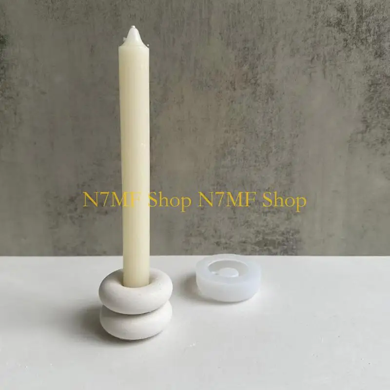 N7MF Donut Candlestick Mould Color حامل مركز