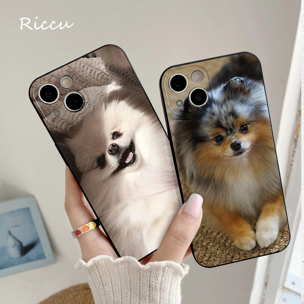 FOR IPhone 14 Pomeranian Dogs Dog Colorful Cute Soft Case for Iphone 14 11 12 Pro 8 7Plus X 13 Pro MAX SE2020 XR XS Soft Covers