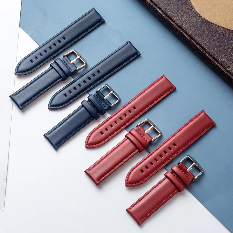 Correa de reloj de cuero genuino de vaca, repuesto Universal para DW, pulsera de 12, 13, 14, 17, 18, 19, 20 y 22mm