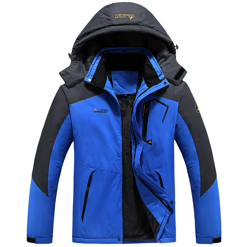 

Outdoor Parkas Thick Men's Waterproof Skiwear Coat Mountaineering Trip Men's New Autumn and Winter Warm Windproof Cotton Coat