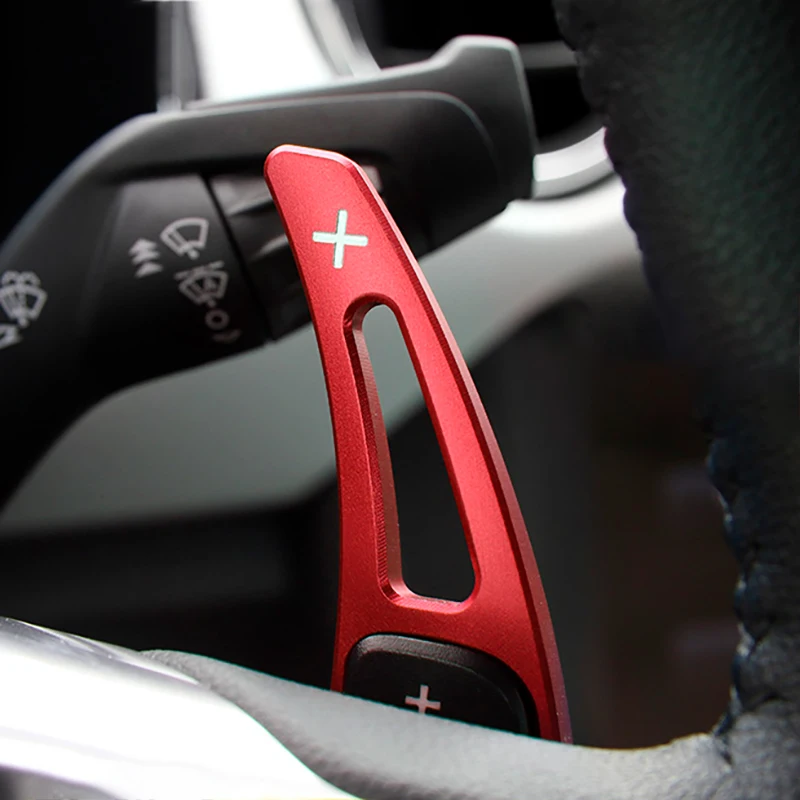 

Aluminum Steering Wheel Paddle Shifter Extension For Ford Mustang 2015-2023 Interior Gear Shift Trims Red Black Silver