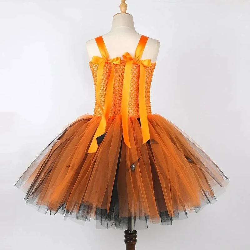 Vintage Cartoon Cave Character Fancy Tutu Attire Soft Multi-Layer Tulle Fabric Equipped with Bone Hair Bow for Carnival Events