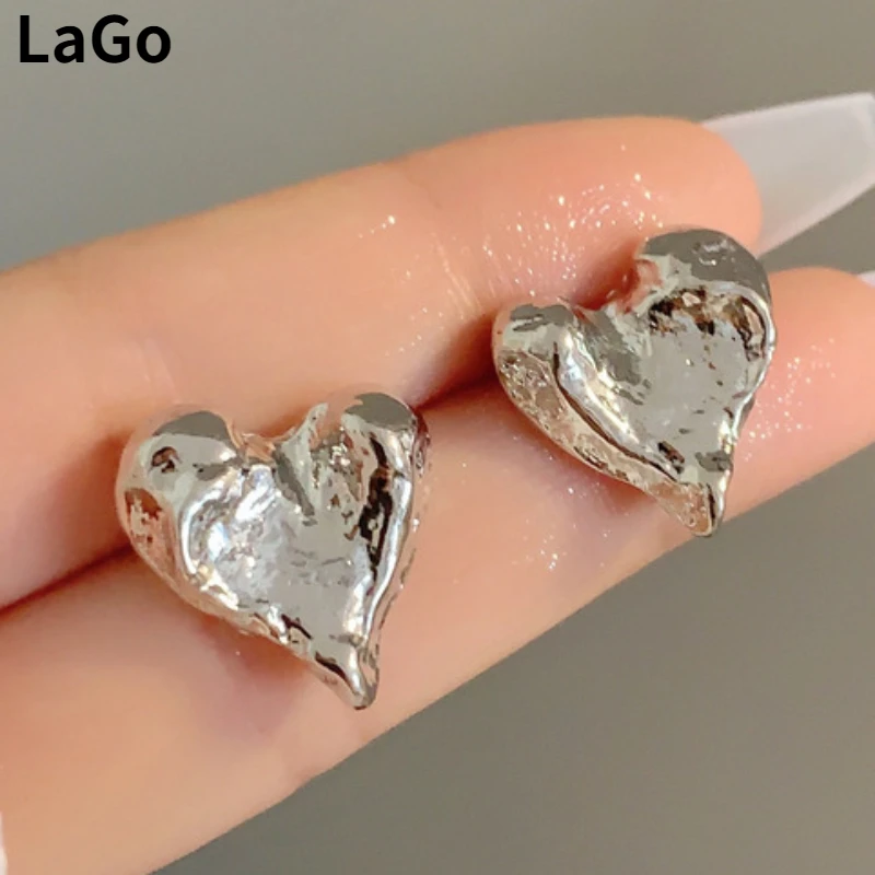 Fashion Jewelry 925 Silver Needle 2023 Trend New European and American Design Heart Earrings For Women Wedding Gifts Wholesale