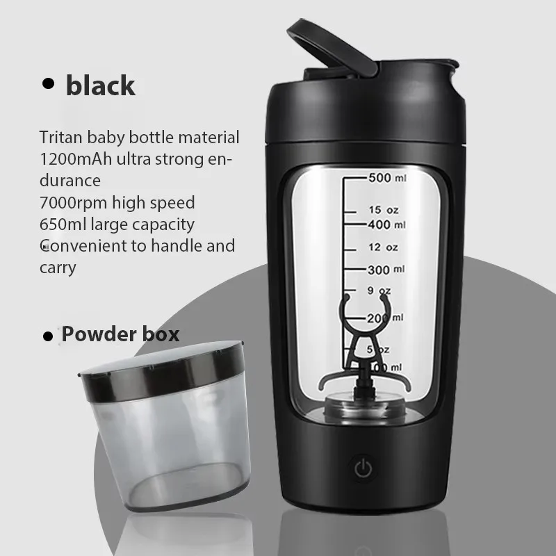 Electric Protein Powder Blender Cup Fully Automatic Type C Rechargeable Shaker Milkshake Sports Accompanying Fitness Blender