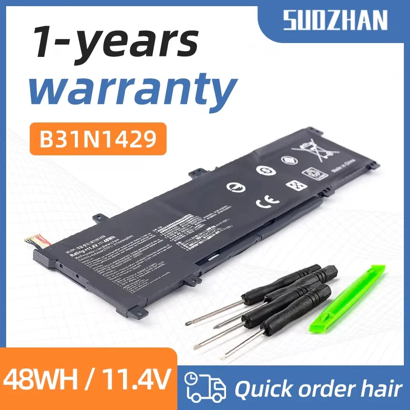 

SUOZHAN B31N1429 Аккумулятор для ноутбука ASUS A501L A501LX A501L A501LB5200 K501U K501UX K501UB K501UW K501LB K501LX K501L 48Wh