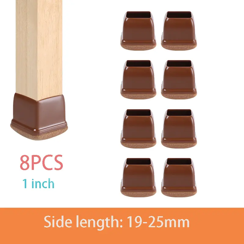 Chair Leg Caps Rubber Feet Protector Stool Table Furniture Leg Cover Non Slip Felt Bottom Pads Round Square Floor Protectors - Image 15