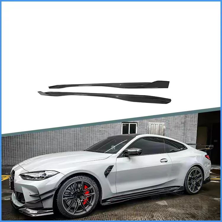 

G80 M3 G82 M4 Nice Fitment Dry Carbon Fiber Fibre Side Extensions Skirts for BMW G80 G82 M3 M4 Ture Factory Fitment