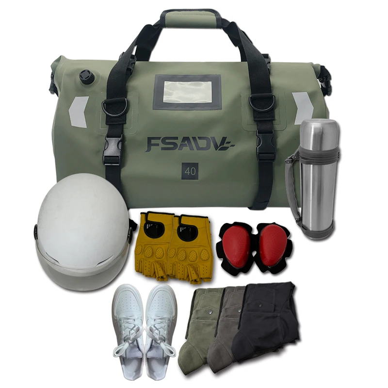 NC750X CB500X Waterproof Tail Bag Travel Outdoor Dry Luggage Roll Pack Bag For Honda NC 750 X CB500 X 40L 66L Rear Seat Bag