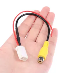 4 Pin Radio Back Up Reverse Camera RCA Input Plug Cable Adapter Male Connector Car Interior Electronics Accessories for Toyota