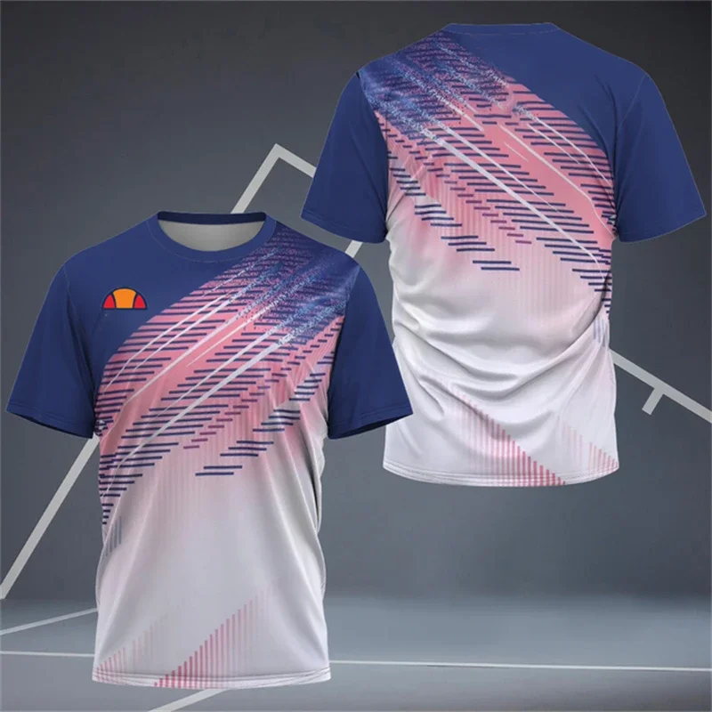 Men's Breathable Tennis T-shirt, Street Hip-hop, Sweat Absorbent, Top Fitness Activewear, Tennis T-shirt, New World Comfort