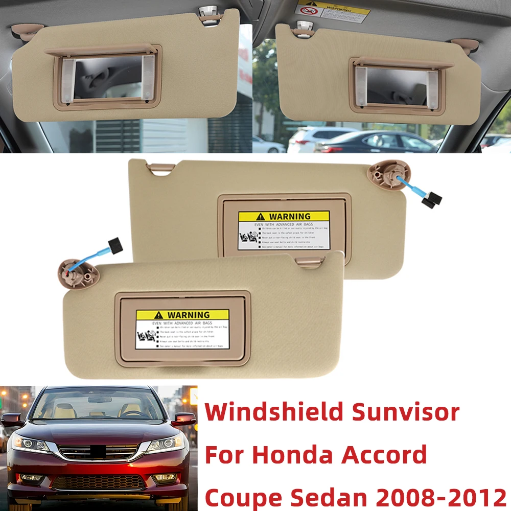 Windshield Sunvisor For Honda Accord Coupe Sedan 2008-2012 Beige Sunvisor Left Right Side Car Sun Visor Shade 83280-TA5-A51Z