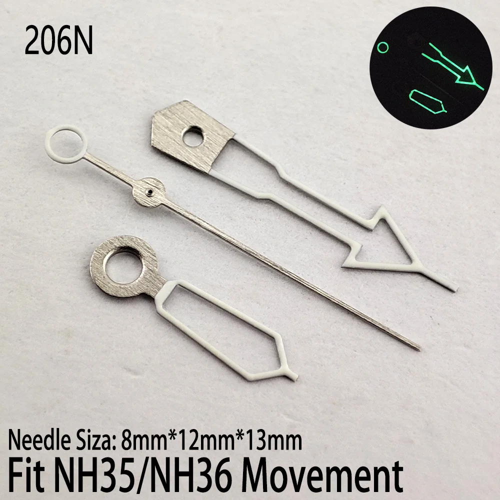 Watch Hands NH35 Pointer NH35 Hands Green Luminous Hands Hollowed out Hands Watch Accessories Suitable For NH35/NH36 Movement