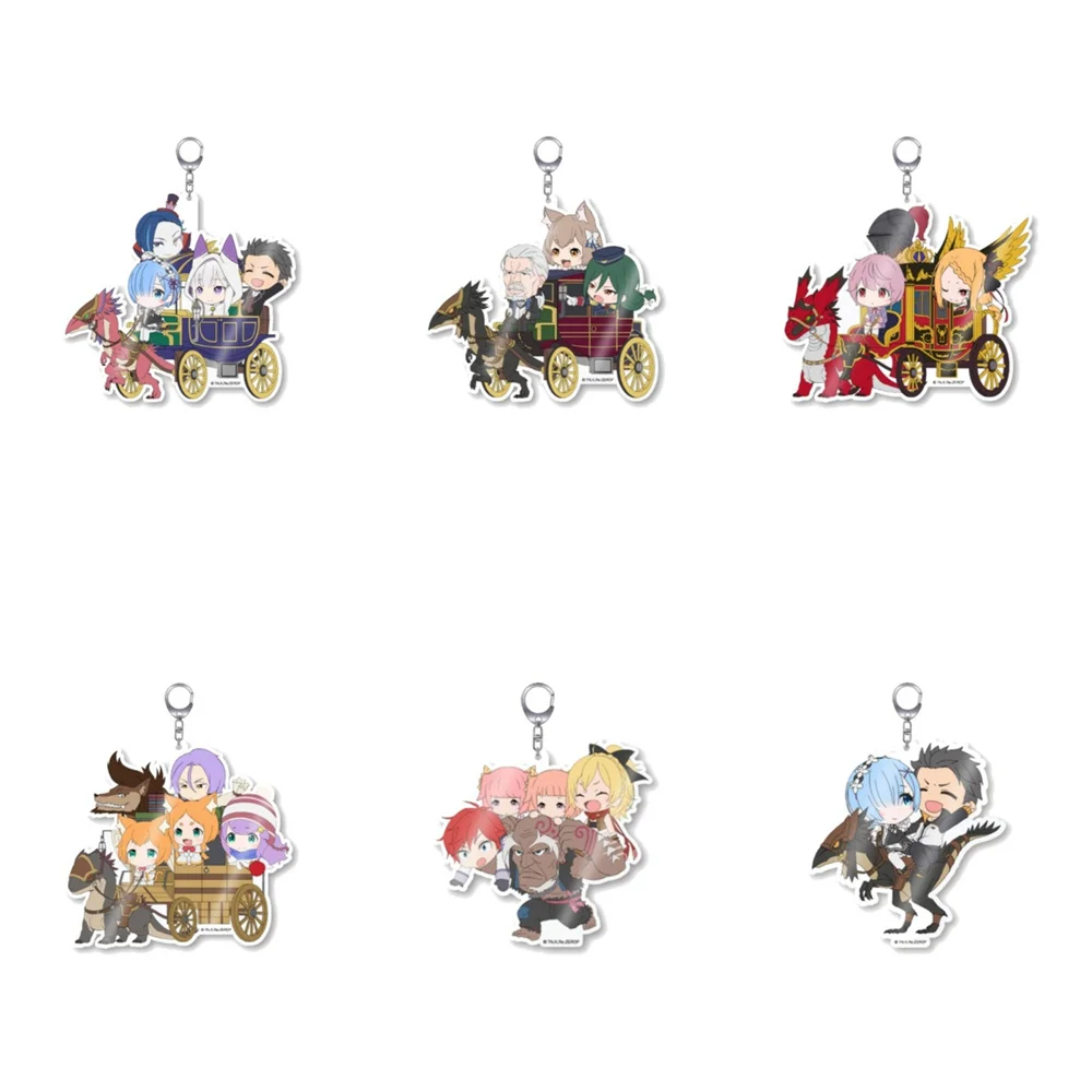 6CM New Anime Re:ZERO -Starting Life in Another World Acrylic Stand Keychain Cosplay Characters Ornament Accessories Good Gift