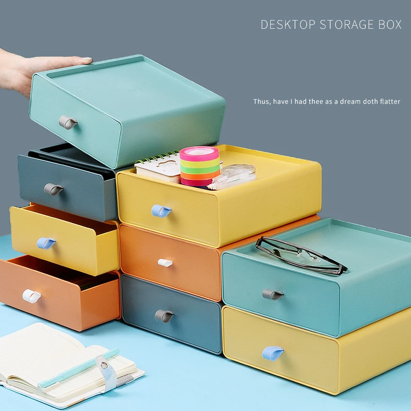 Desktop storage box office student ins drawer-style multi-layer large file stationery desk storage two batches