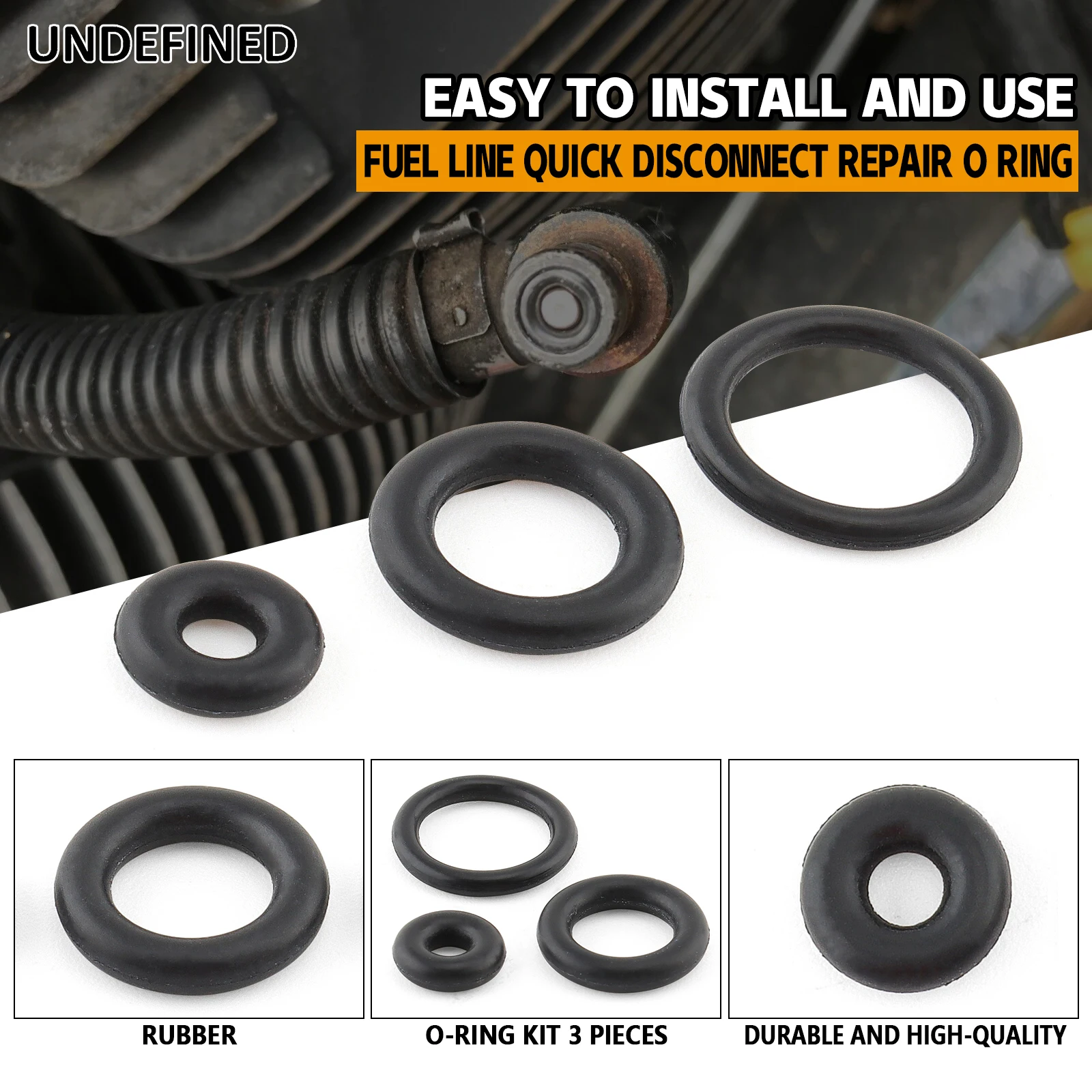 Fuel Line Quick Disconnect/Stop Leaks Repair O Ring Kit Fit for Harley 2001-later Models with Delphi Fuel Injection