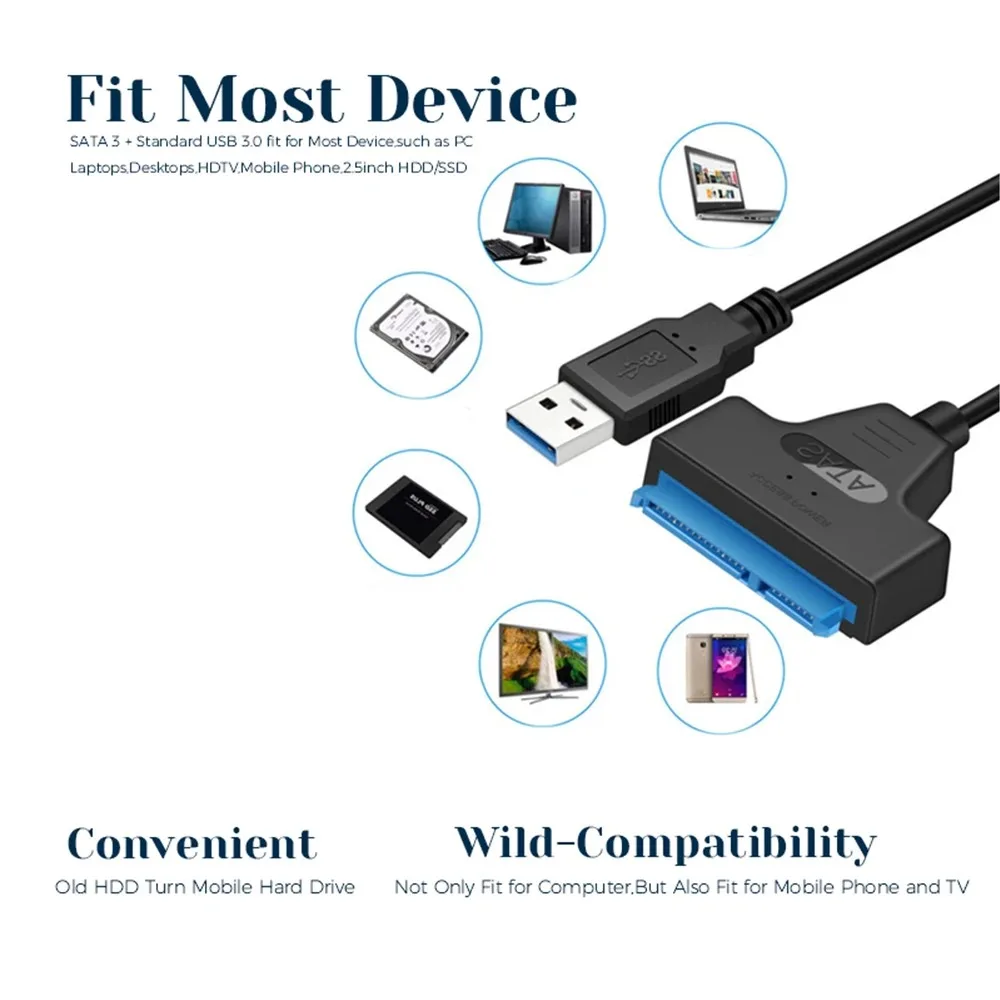Adaptador SATA a USB 3.0 5 Gbps – SSD HDD 2.5/3.5 y M.2 NGFF - imagen 2