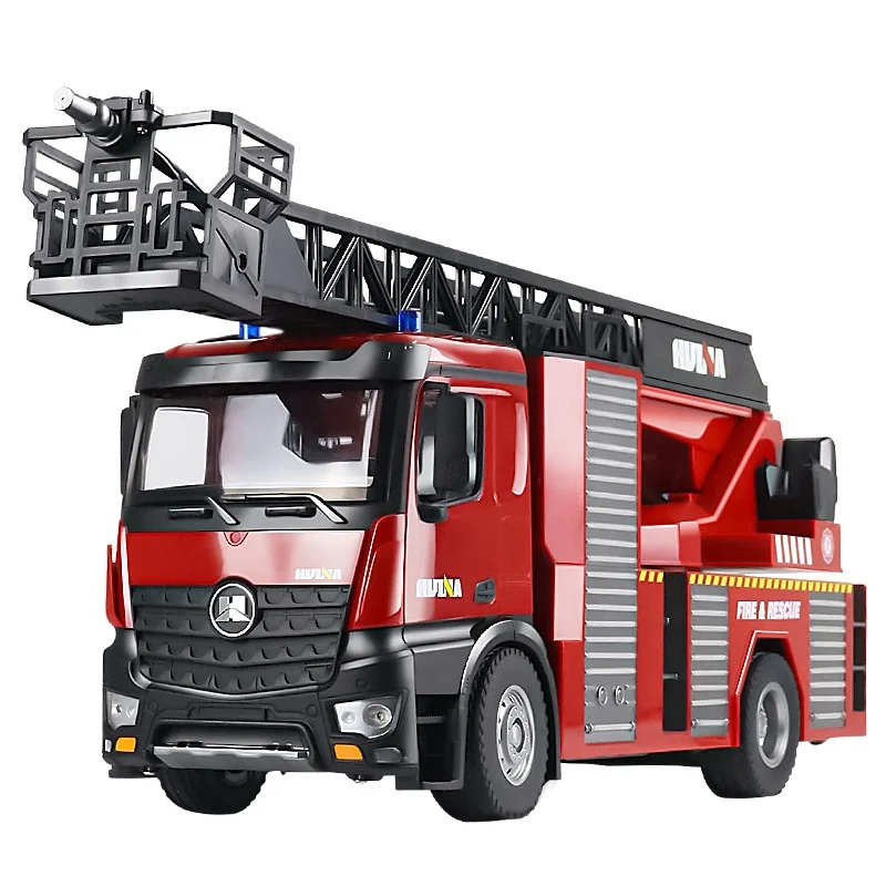 Huina 561 Upgrades to Extra Large 22 Fire Engineering Sprinkler Ladder Car Remote Control Car Fire Rescue Train 1:14 Charging