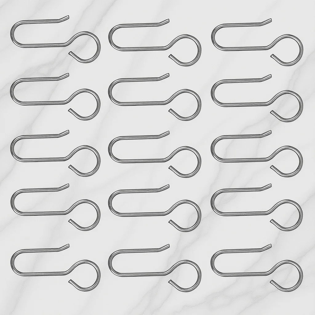 

60Pcs Premium Zinc Plated Steel Curtain Track Hooks Easy to Use for Home Decor Curtain Track Hooks Drapery Hook Pin