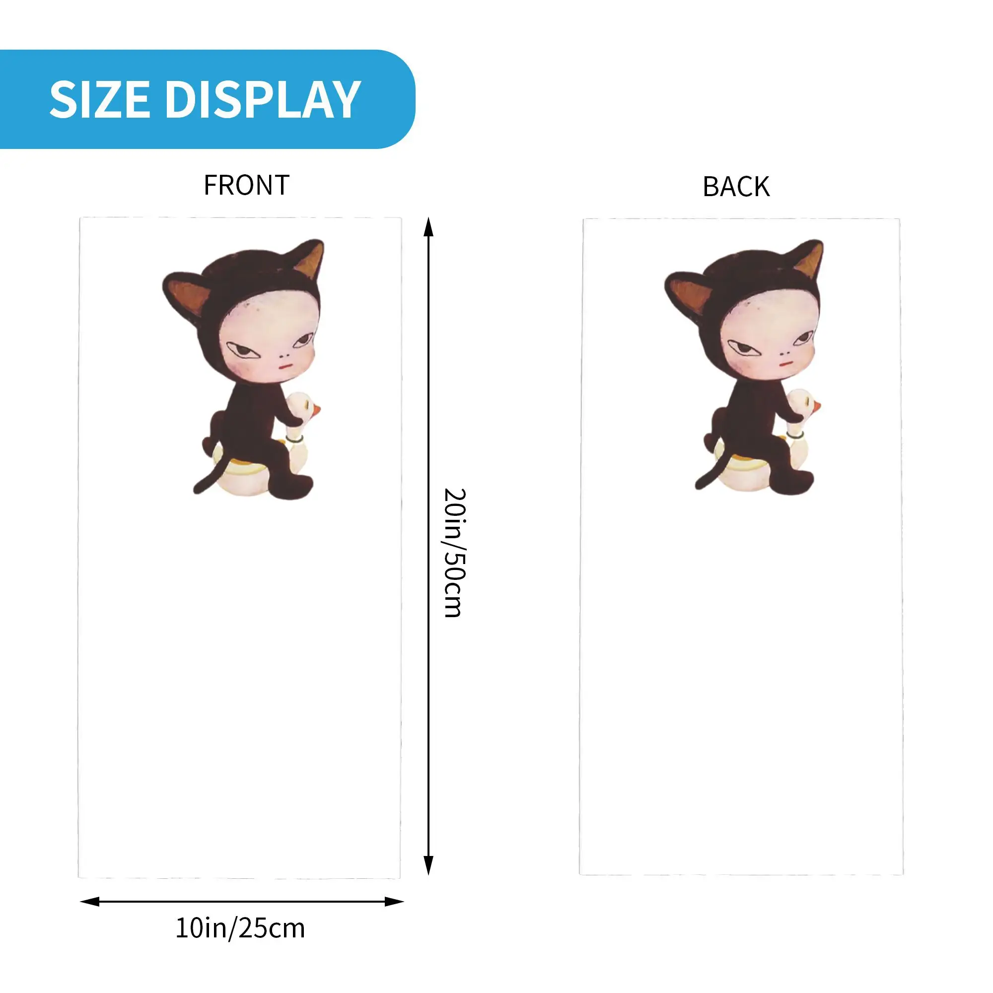 Yoshitomo نارا باندانا غطاء الرقبة المطبوعة التفاف وشاح متعدد الوظائف أغطية الرأس ركوب الخيل للجنسين الكبار كل موسم