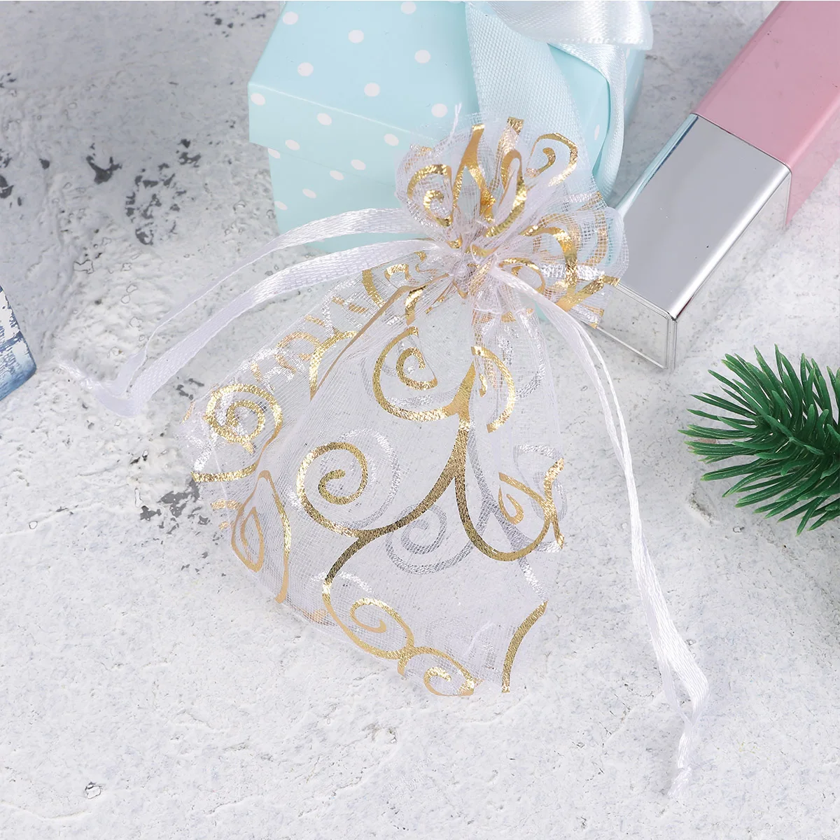 

100 Pcs Jewelry Bags Mini Gift Drawstring Pouches for Festival Wedding Party Sample Packing Beads Storage Travel Business