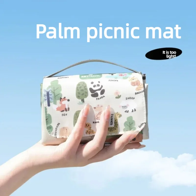 Mini-Picknickmatte im Taschenformat, tragbar und leicht, wasserdicht und feuchtigkeitsbeständig, für Outdoor-Ausflüge, Camping und Picknicks