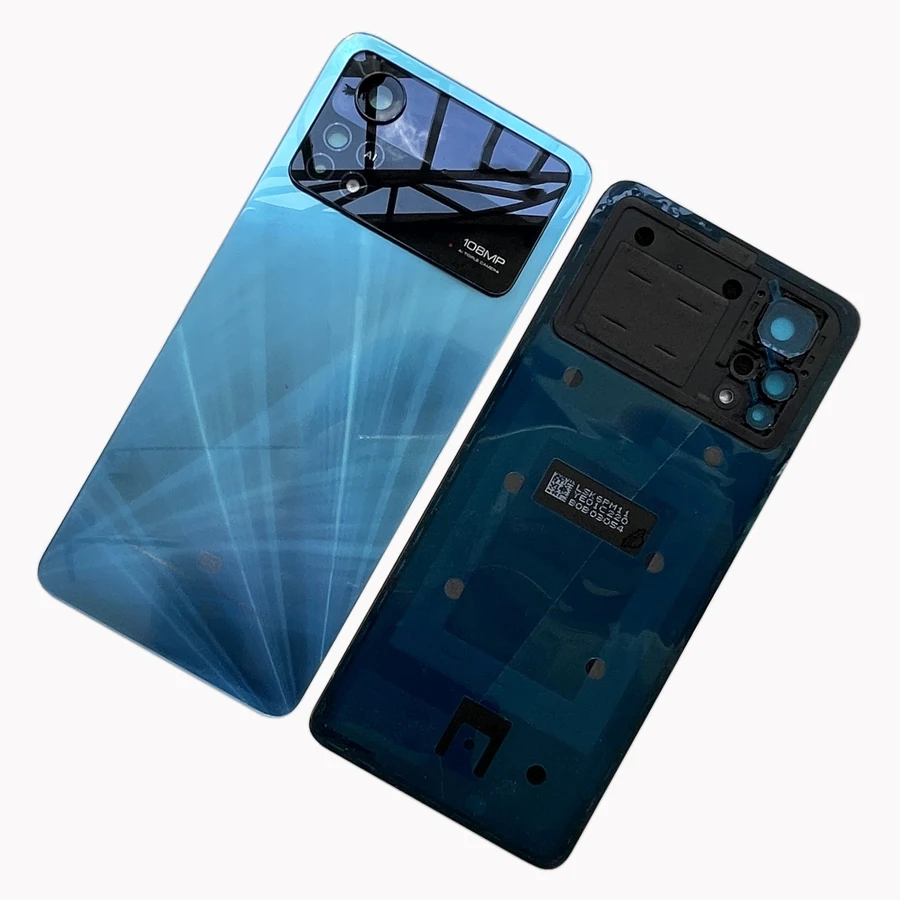 A+++ For Xiaomi Poco X4 Pro 5G Back Battery Cover Glass Panel Rear Housing Door Case Replace X4Pro 2201116PG Battery cover