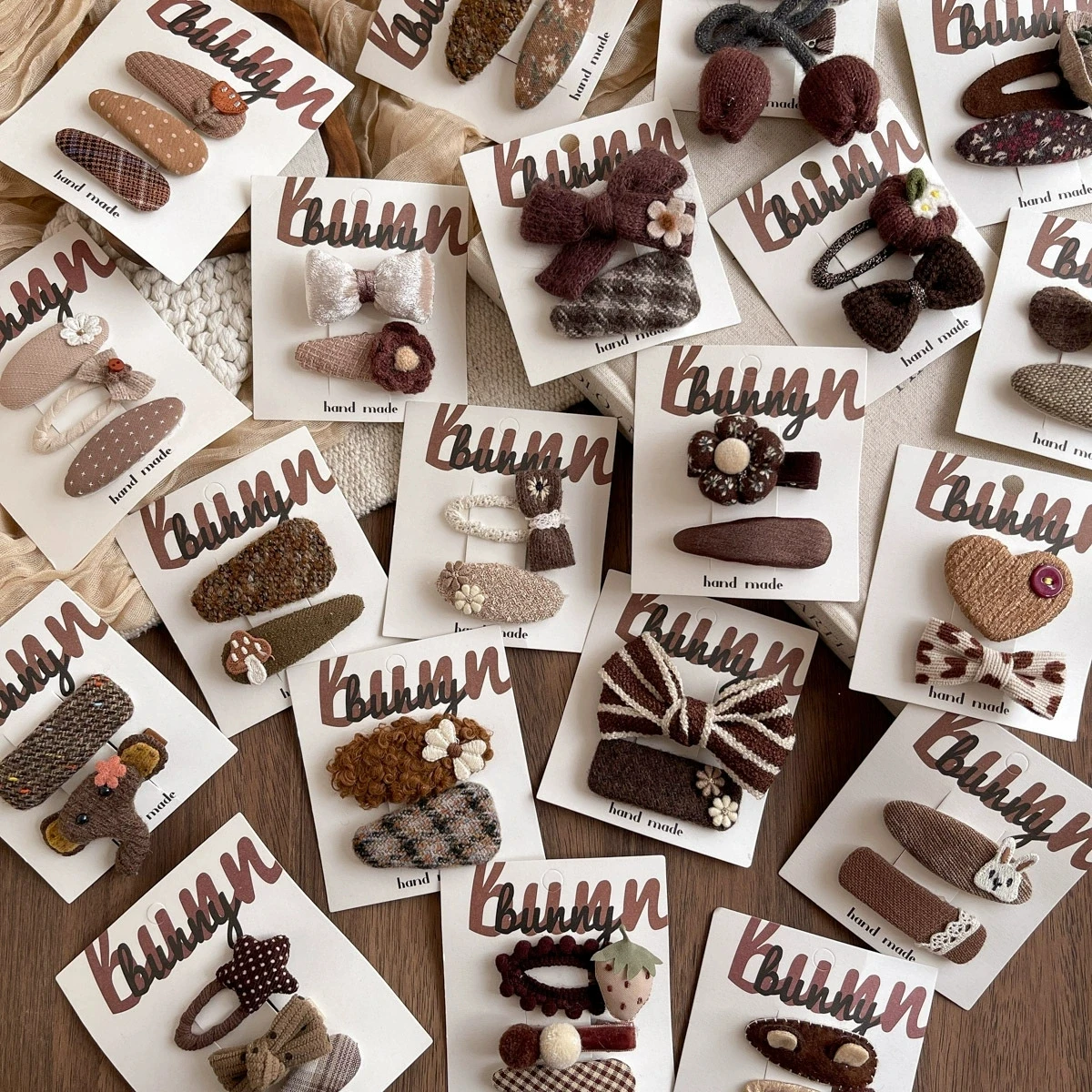 

Maillard Style Hair Clips for Girl Autumn Hairpins Baby Snap Clip Kids Hair Accessories Side Clip Hair Holder Handamde Hairclips