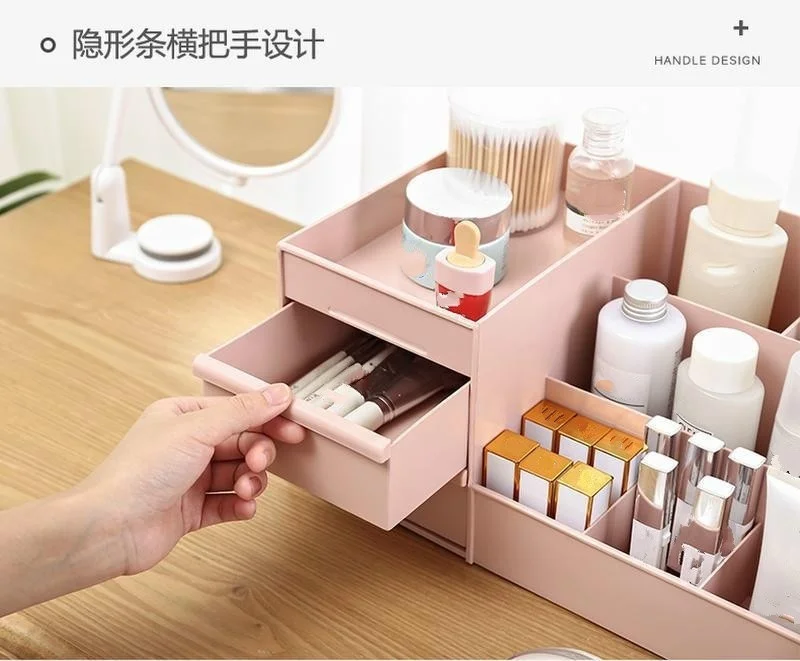 Makeup Organizer for Cosmetic Large Capacity Cosmetic Storage Box Desktop Jewelry Nail Polish Makeup Drawer Container