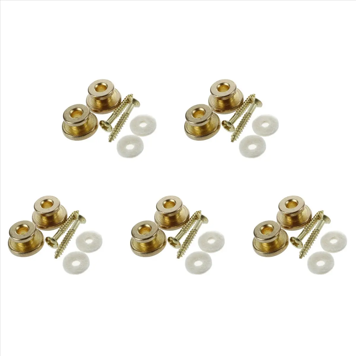 NEW 10pcs Golden Strap Button W/ Mounting Screw for Guitar Mandolin