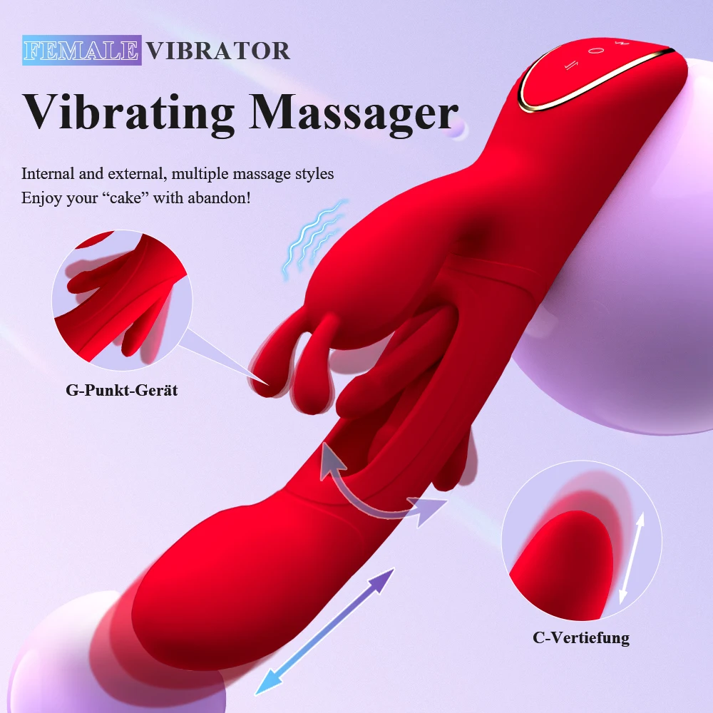 Rabbit Vibrator for Women G Spot Tapping Flapping Clit Stimulator Female Vagina Licking Tongue Massager Dildo Sex Toys for Adult