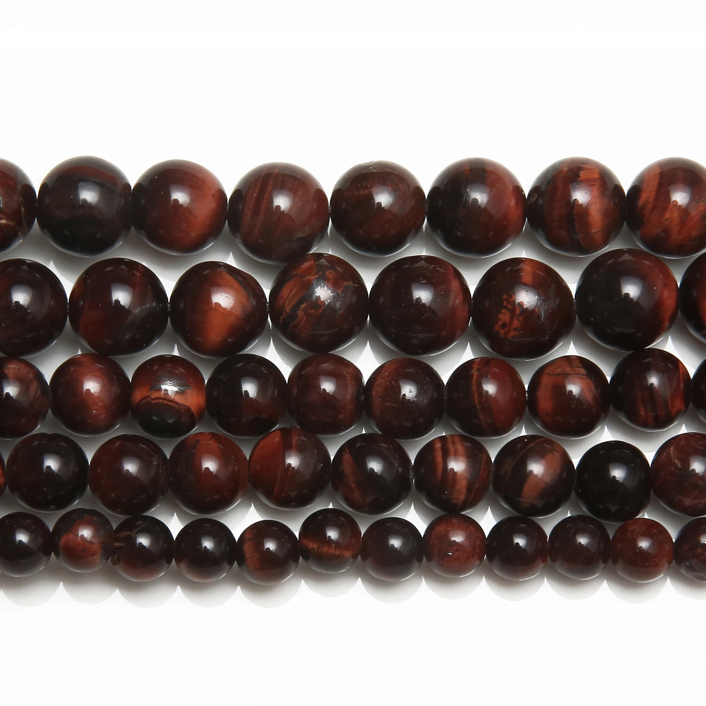 Natural Stone Red Tiger Eye Agate Round Loose Beads 15\