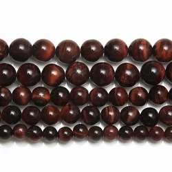 Natural Stone Red Tiger Eye Agate Round Loose Beads 15