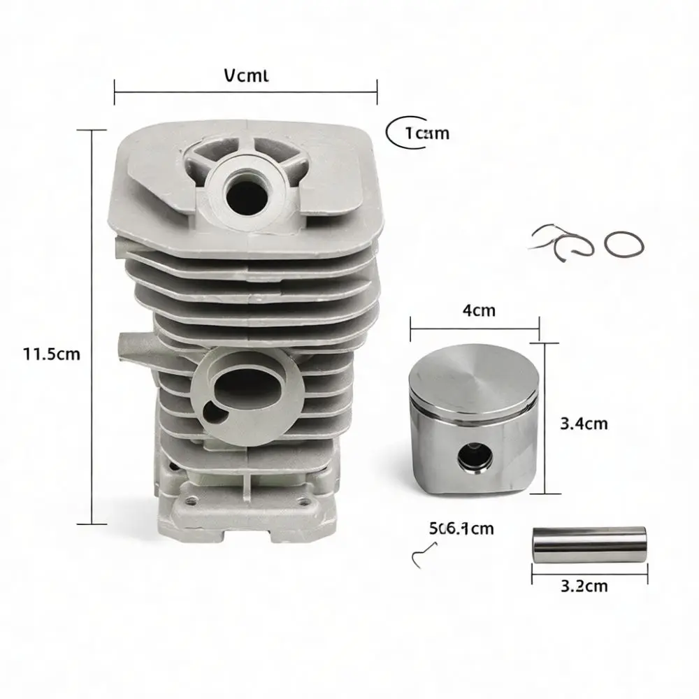 Cylinder Piston Kit For Husqvarna 137 142 Chainsaw Engine Parts Replacement 530069941 530049794 Durable Metal Power Tool