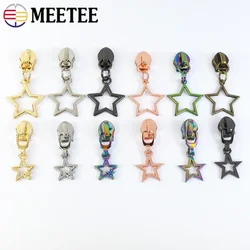 5/10/30P Meetee 5# Star Zipper Slider Puller for Zip Jacket Nylon Zips Pull Bag Zippers Head Sewing Closure Repair Kit Accessory