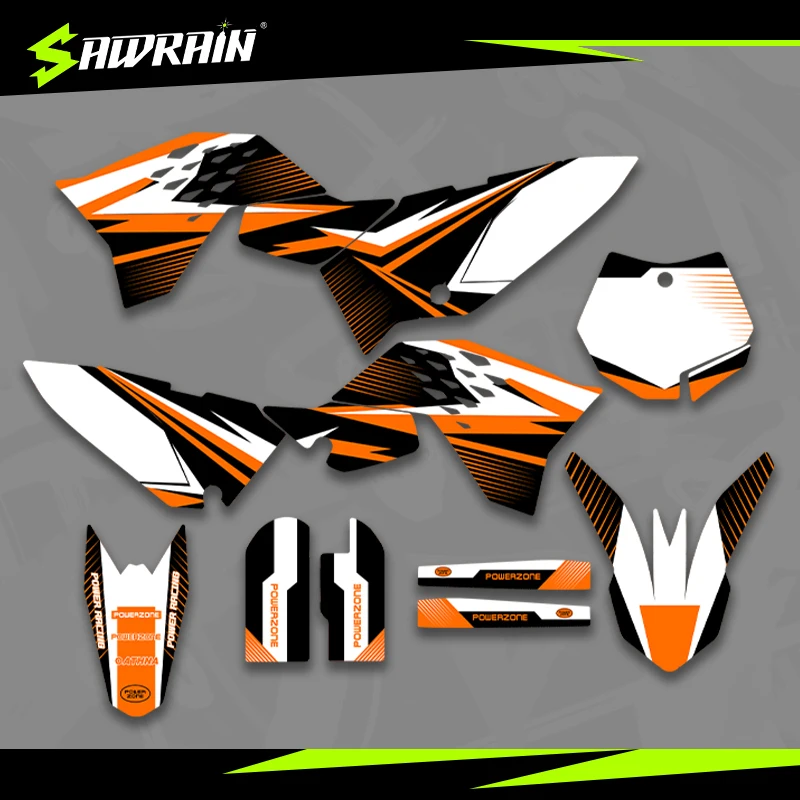 

Sawrain Motorcycle Graphics Backgrounds Decal Stickers Kits for KTM 09-15 SX65 004