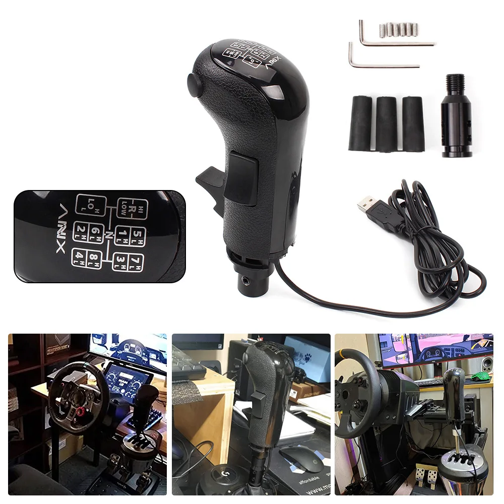 Racing Game Simulator Gear Shifter Knob Manual Shift Lever Handball Replacement for Logitech G29 G27 G25 G923 Racing Wheel Parts