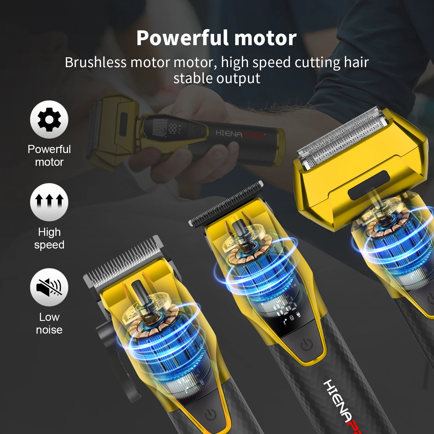 헤어 커팅 새로운 헤어 트리밍 세트 고급 남성용 헤어 클리퍼 지능형 디지털 디스플레이 전기 이발기 조각 및 미백