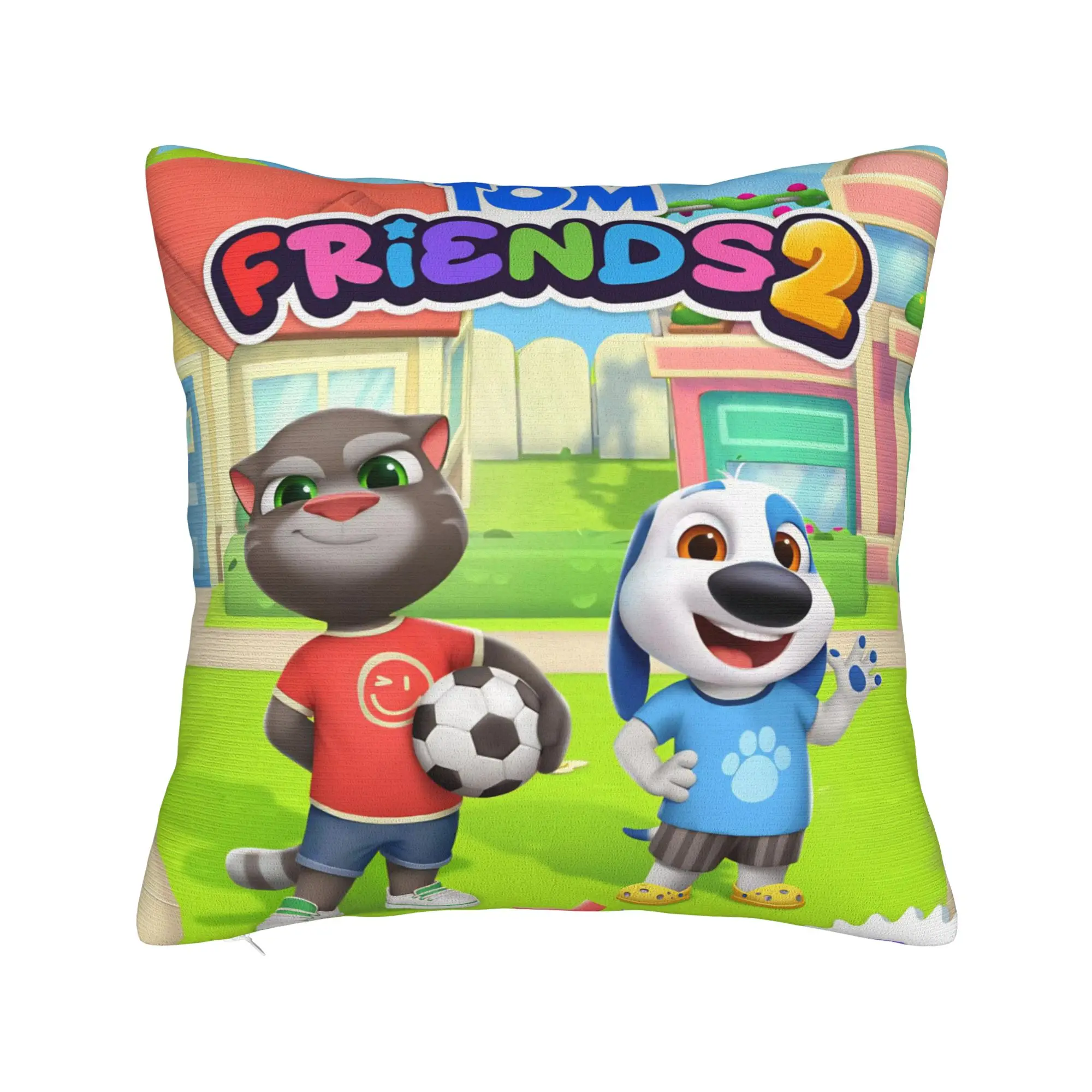 Decorative Pillowcases T-Talking T-Tom And F-Friends Merch Chair  Pillow Case Cover Zipper Multi Size