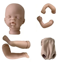 10inch Reborn Mini Doll Kit Katie Soft Touch Lifelike Unfinished Unpainted Doll Parts with Cloth Body Newborn Babies Prototypes