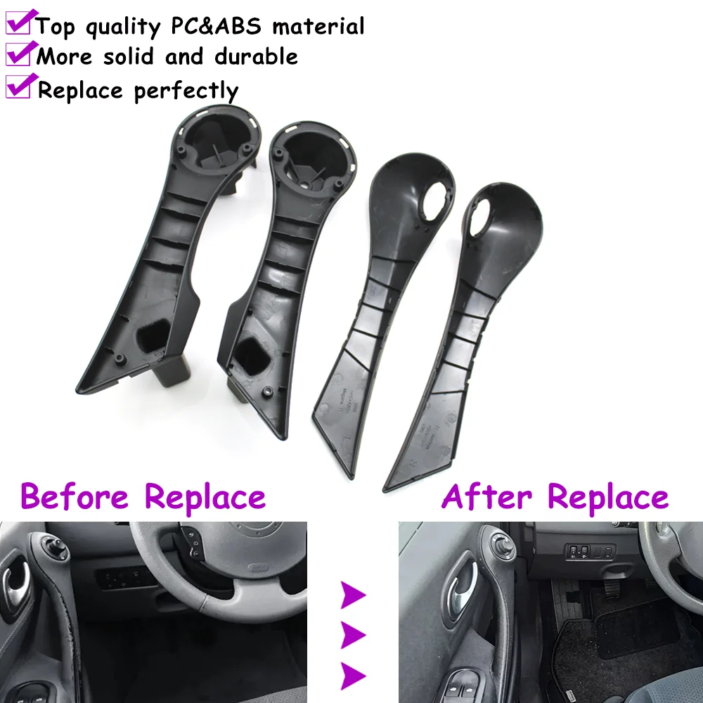 Megane 2 II 2002-2008 Auto-Türgriff vorne links rechts mit Abdeckung und Zierleiste für Renault 8200297158 8200297171 – Detail 3