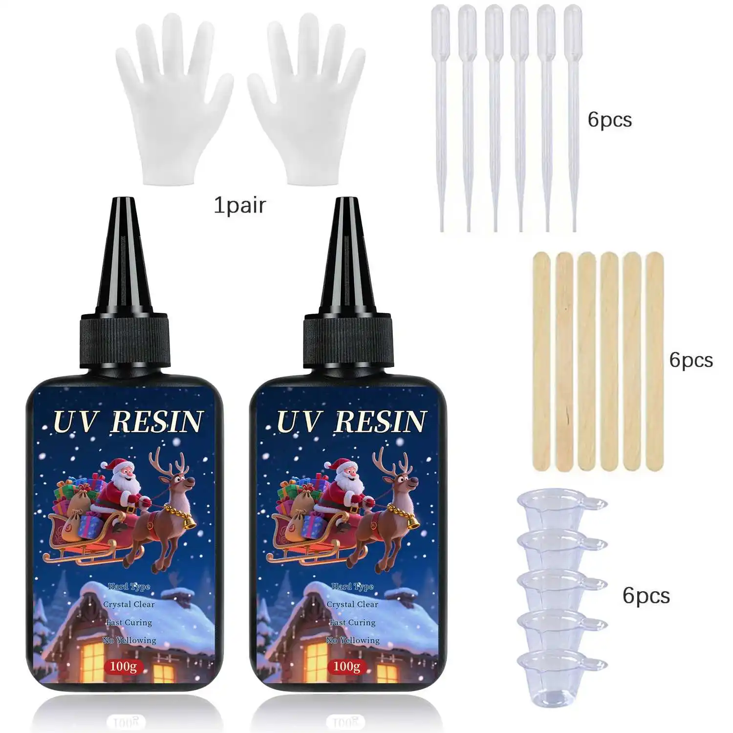 100-1000g Christmas Transparent UV Resin Hard Type Ultraviolet Solar Fast Curing Epoxy Resin Glue For DIY Craft Jewelry Casting view 4