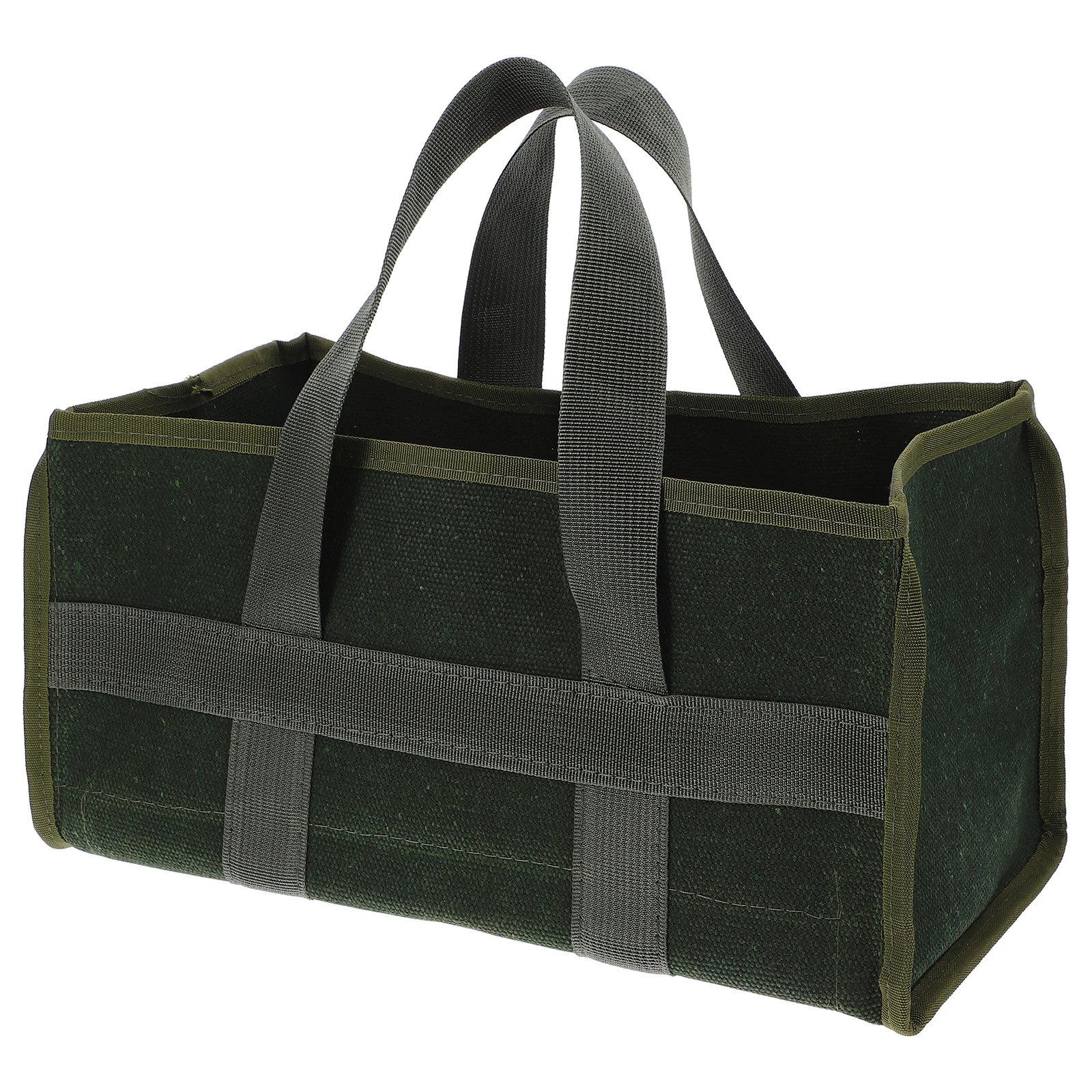 Large Capacity Tool Bag Heavy Duty Canvas Toolkit Organizer for Mechanics Electricians Car Repair Storage Pouch Dark Green Multi