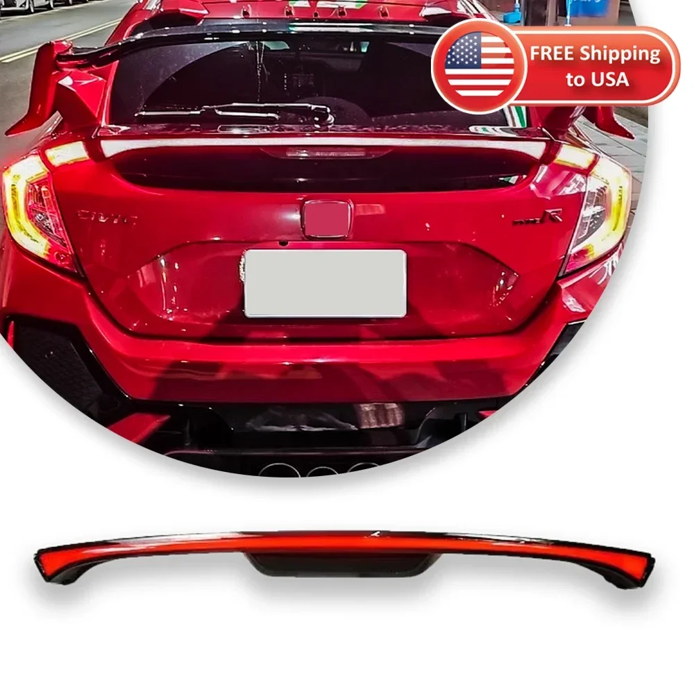 Car Rear Spoiler Lamp Accessory Part Tail Lamp Tail Light for H-onda Civic Hatchback 10th gen