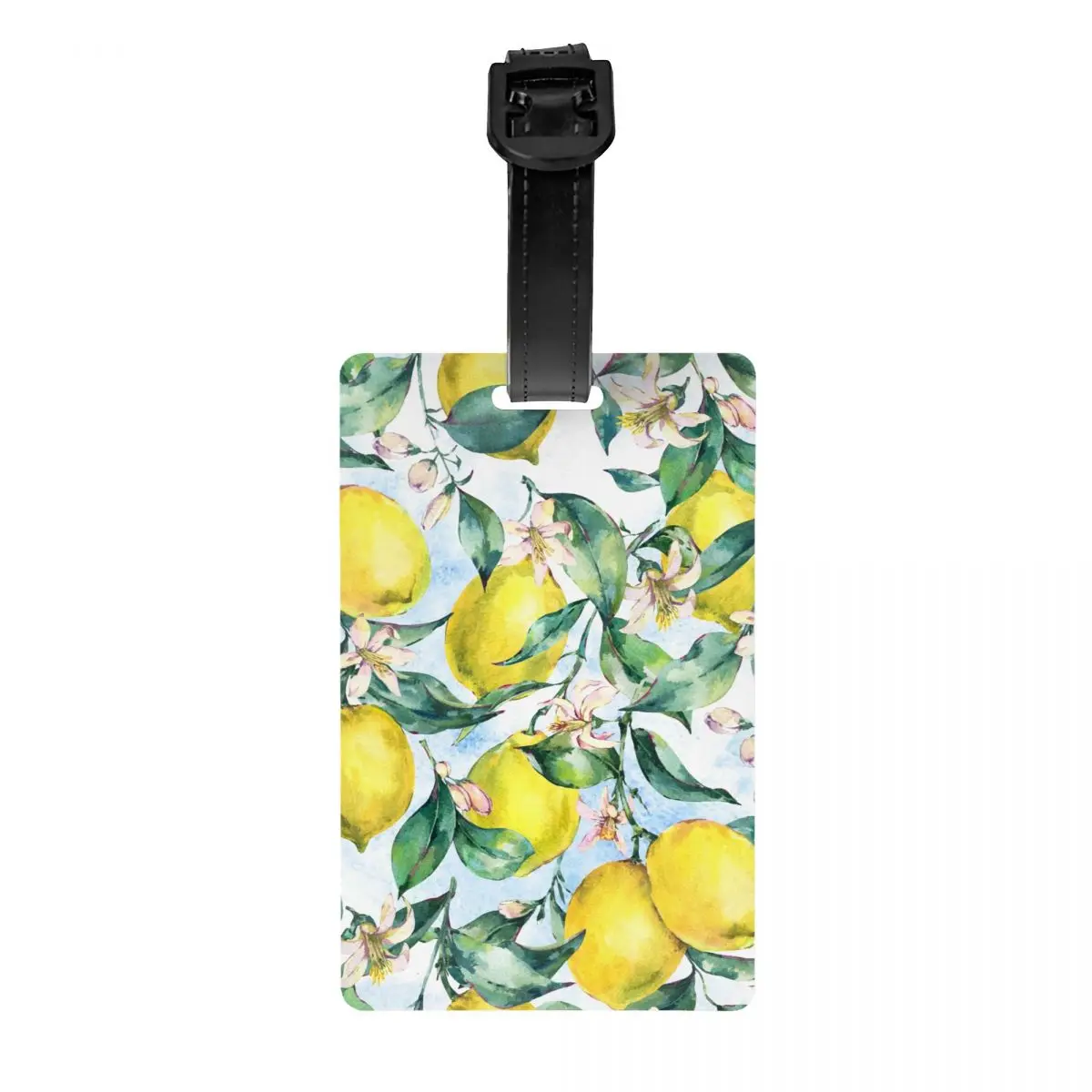 Custom Tropical Fruit Summer Lemon Luggage Tags for Suitcases Privacy Cover Name ID Card