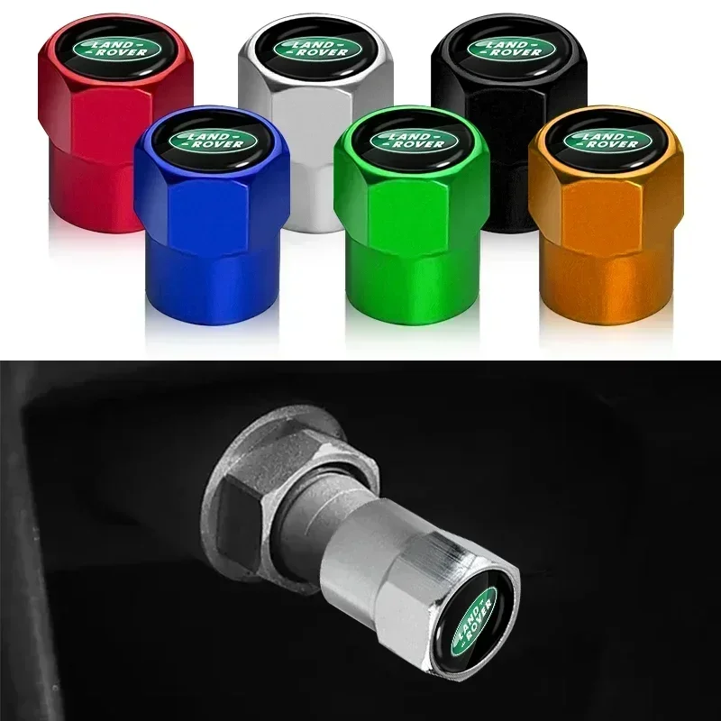 4pcs Metal Car Wheel Tire Valve Stem Caps Covers Auto Accessories For Land Rover Range Hat Series 3 Defender Discovery 2 3 4 5