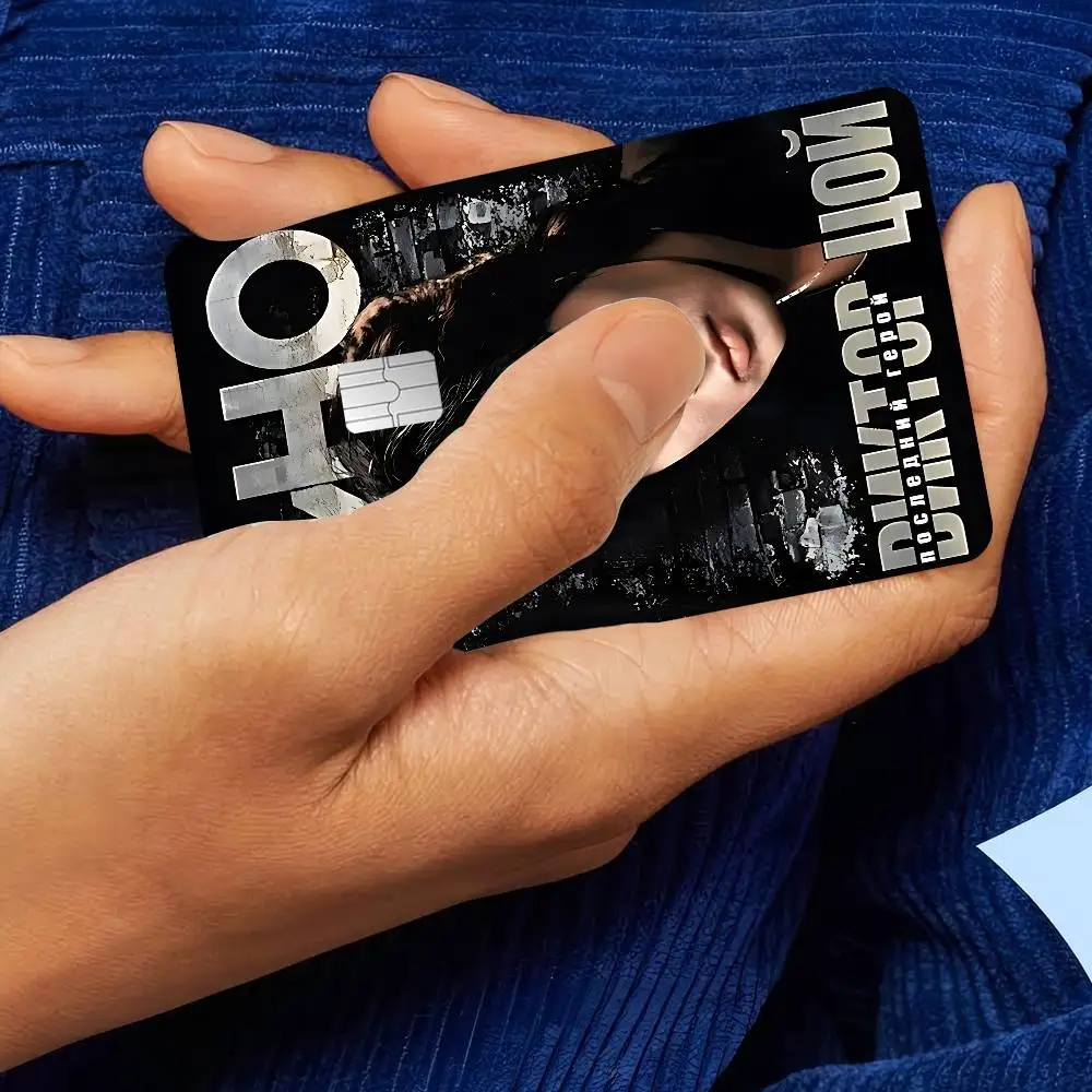 المغني فيكتور تسوي كرافت نسيج ماتي غطاء الفيلم الجلد ملصق لبطاقة الائتمان بطاقة الخصم البنك حافلة #2