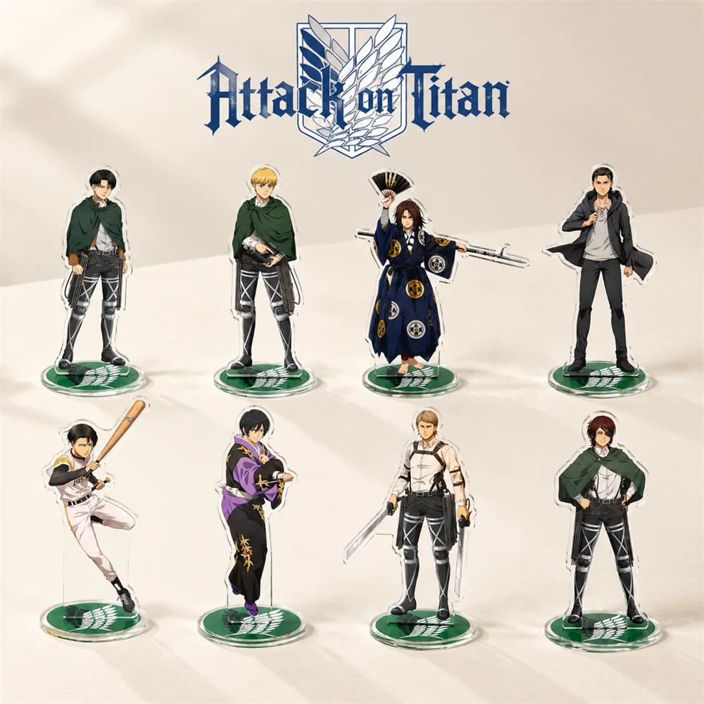 Attack On Titan 15cm Acrylic Stand Figures Keychain  Anime Desktop Tabletop Ornament Otaku Fans Collectible Gift