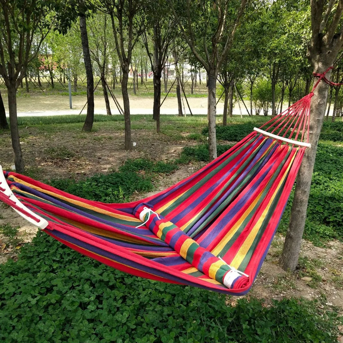 

Lightweight Backyard Double Hammock With Portable Stand Travel Stand Carry Single Outdoor Garden Without Camping Beach Hanging