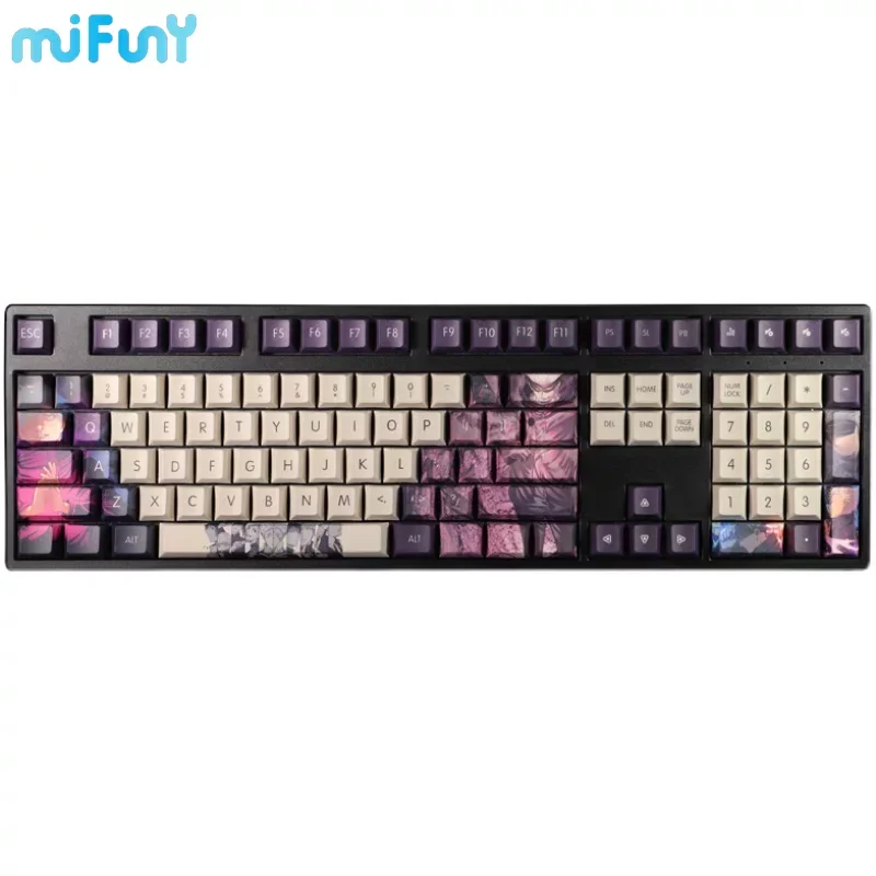 Imagem -06 - Jujutsu Kaisen Satoru Gojo Tema Keycap Grupo Cherry Perfil Key Cap Pbt Dye Subbed Anime Keyboard Cap Tampão de Teclado Mecânico